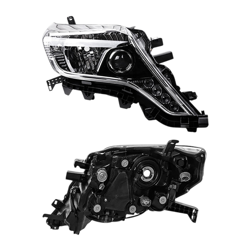 Toyota LandCruiser Prado GRJ150 / KDJ150 Series 2 (2013 - 2017) Black LED DRL Headlights