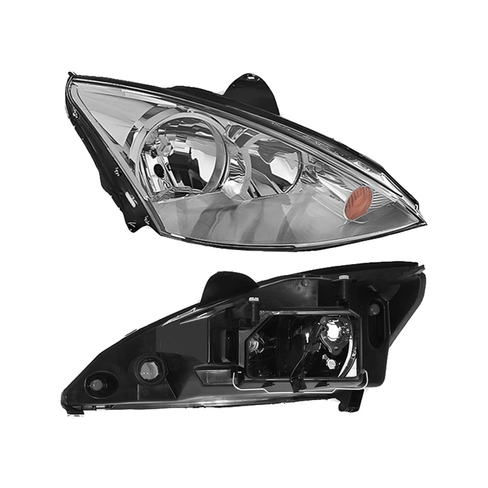Ford Focus LR (2002 - 2005) Halogen OEM Style Headlights LH + RH