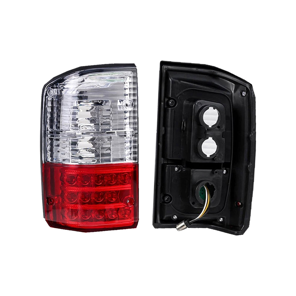 Nissan Patrol GQ (1988 - 1997) Clear and Red LED OEM Style Tail Lights LH + RH