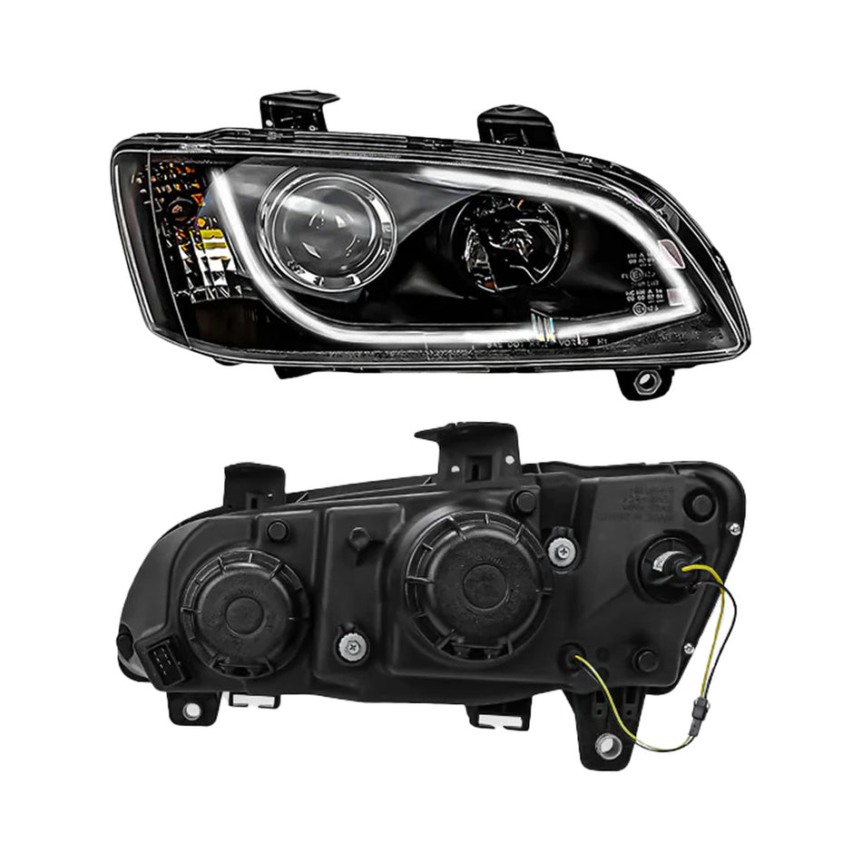 Holden Commodore VE Series 1 (2006 - 2010) Black Projector OEM Style Headlights LH + RH