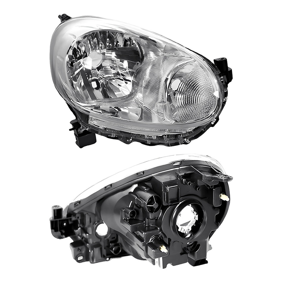 Nissan Micra K13 (2010 - 2015) Genuine Clear / Black Xenon Manual Headlights LH + RH