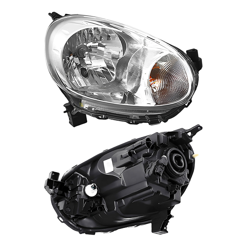 Nissan Micra K13 (2010 - 2015) Genuine Clear / Black Xenon Electric Headlights LH + RH