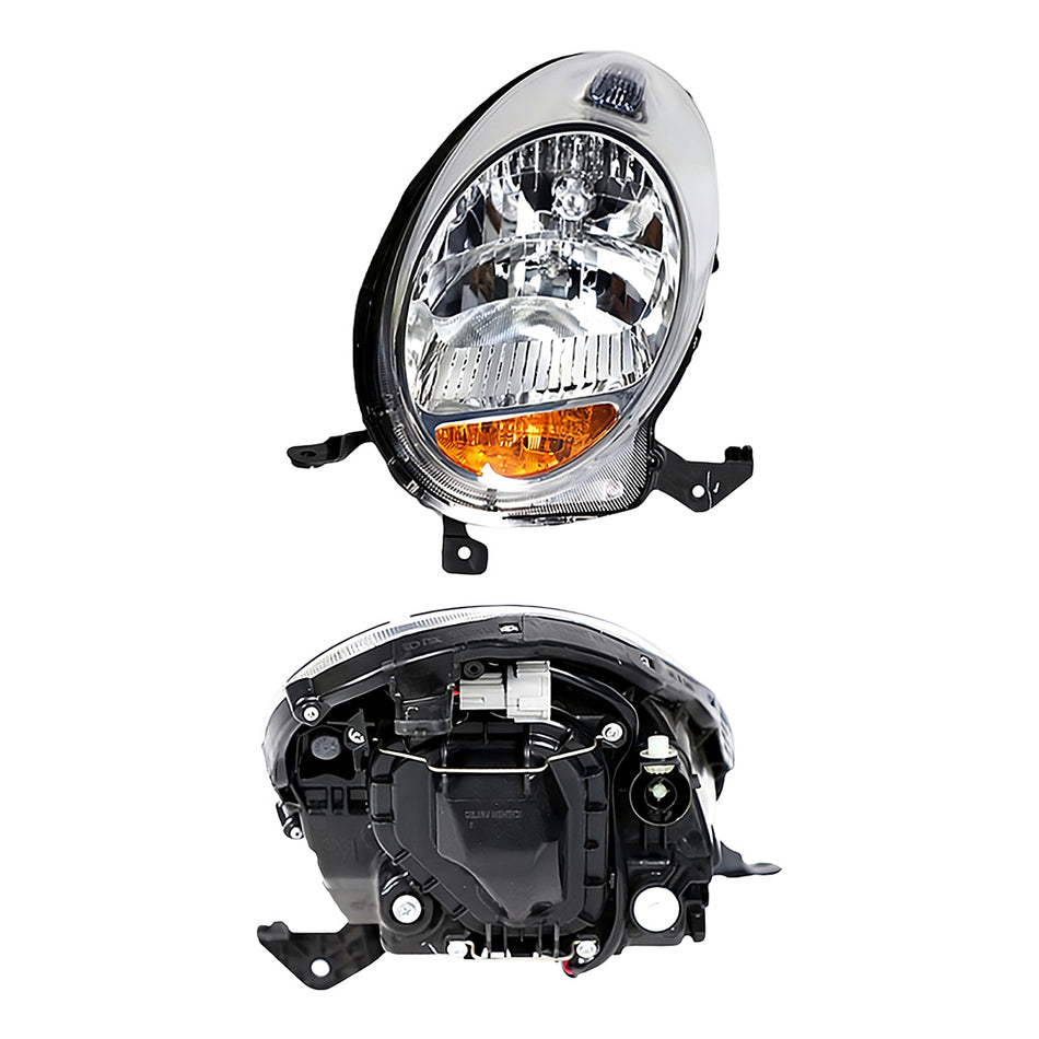 Nissan Micra K13 (2007 - 2010) Genuine Clear / Chrome Halogen Headlights LH + RH