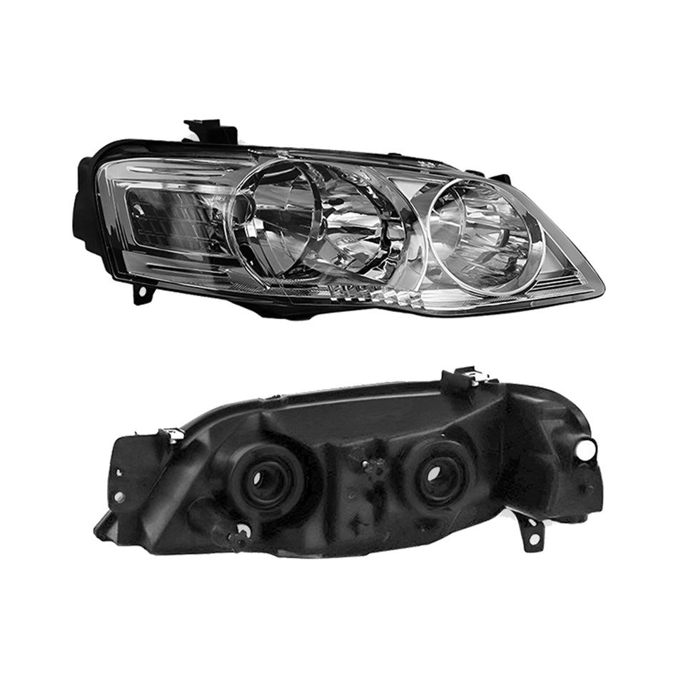 Ford Falcon BF Series 2 / 3 Futura (2006 - 2011) Chrome Headlights LH + RH