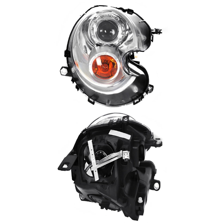 BMW  Cooper R56 (2007 - 2010) OEM Style Xenon Headlights With Amber Indicator LH + RH