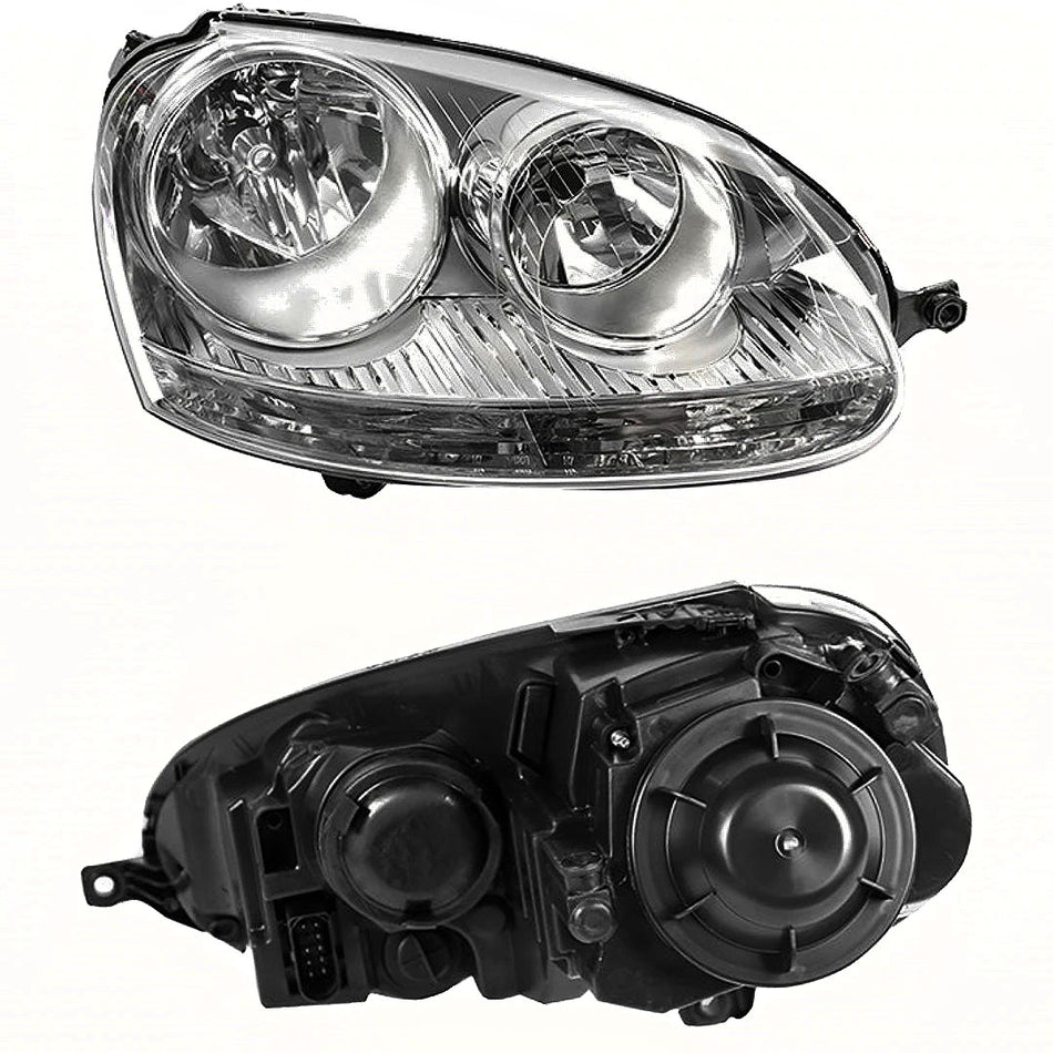 Volkswagen Jetta 1K (2006 - 2011) OEM Style Chrome Non Xenon Headlights LH + RH