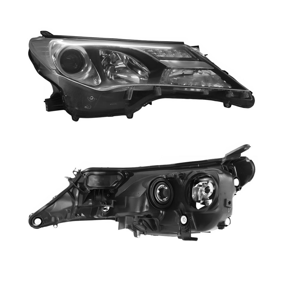 Toyota RAV4 XA40 (2012 - 2015) Non-Xenon Chrome Headlights LH + RH