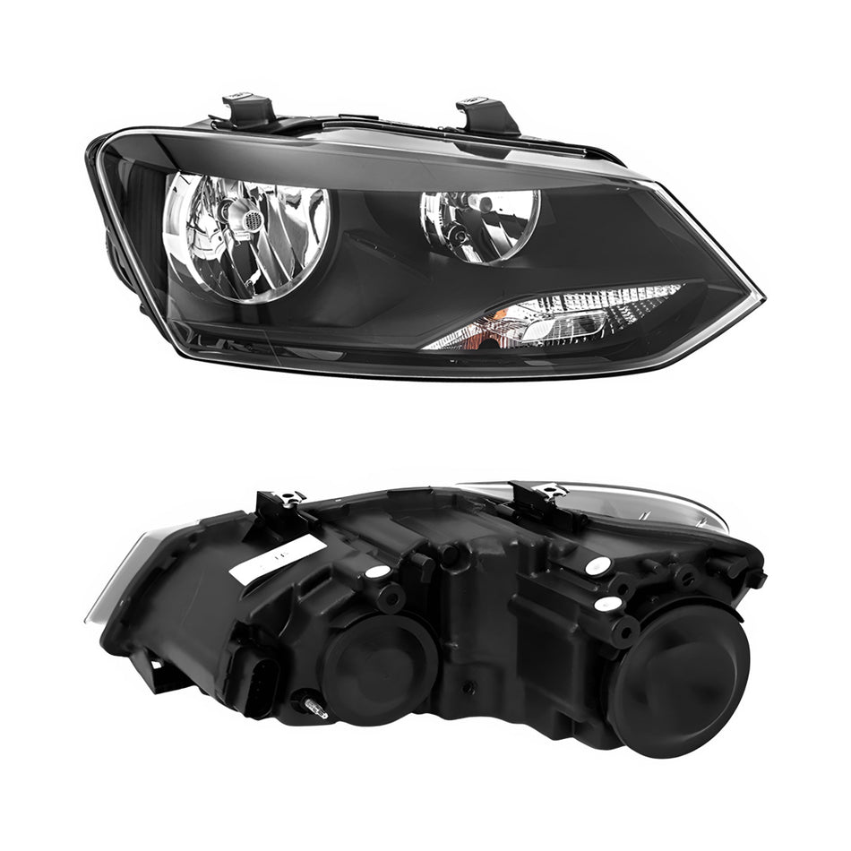 Volkswagen Polo 6R (2014 - 2017) Round Twin Reflector Headlights LH + RH