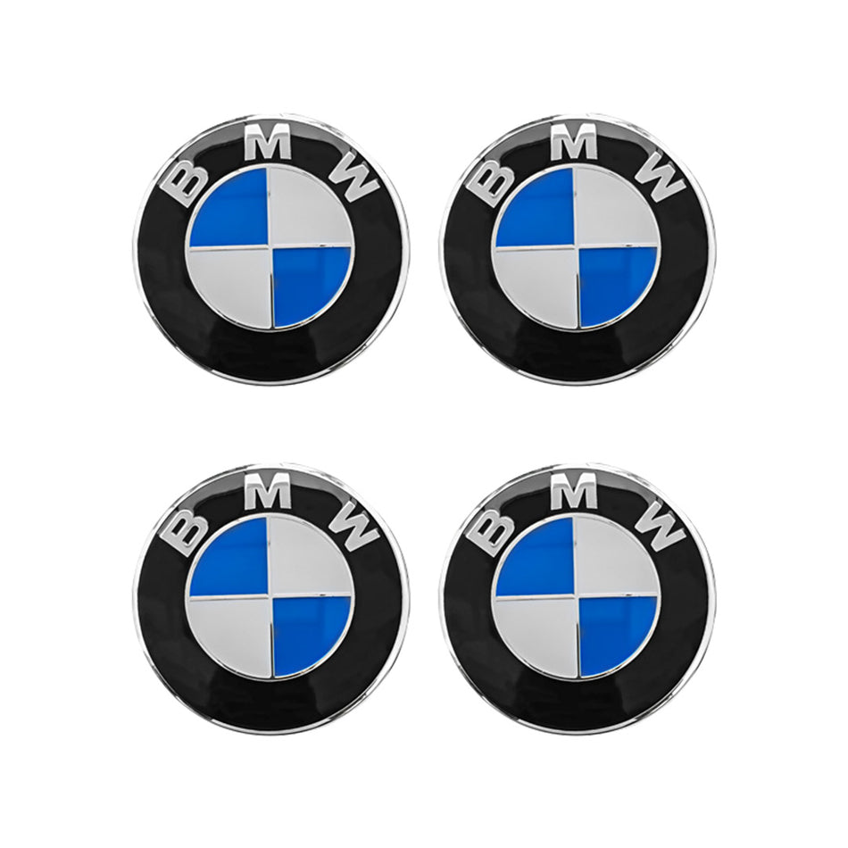 BMW 5-Series E28 / E34 / E39 / E60 / F10 / G30 (1981 - 2023) 4 Pcs. 68mm Wheel Centre Caps