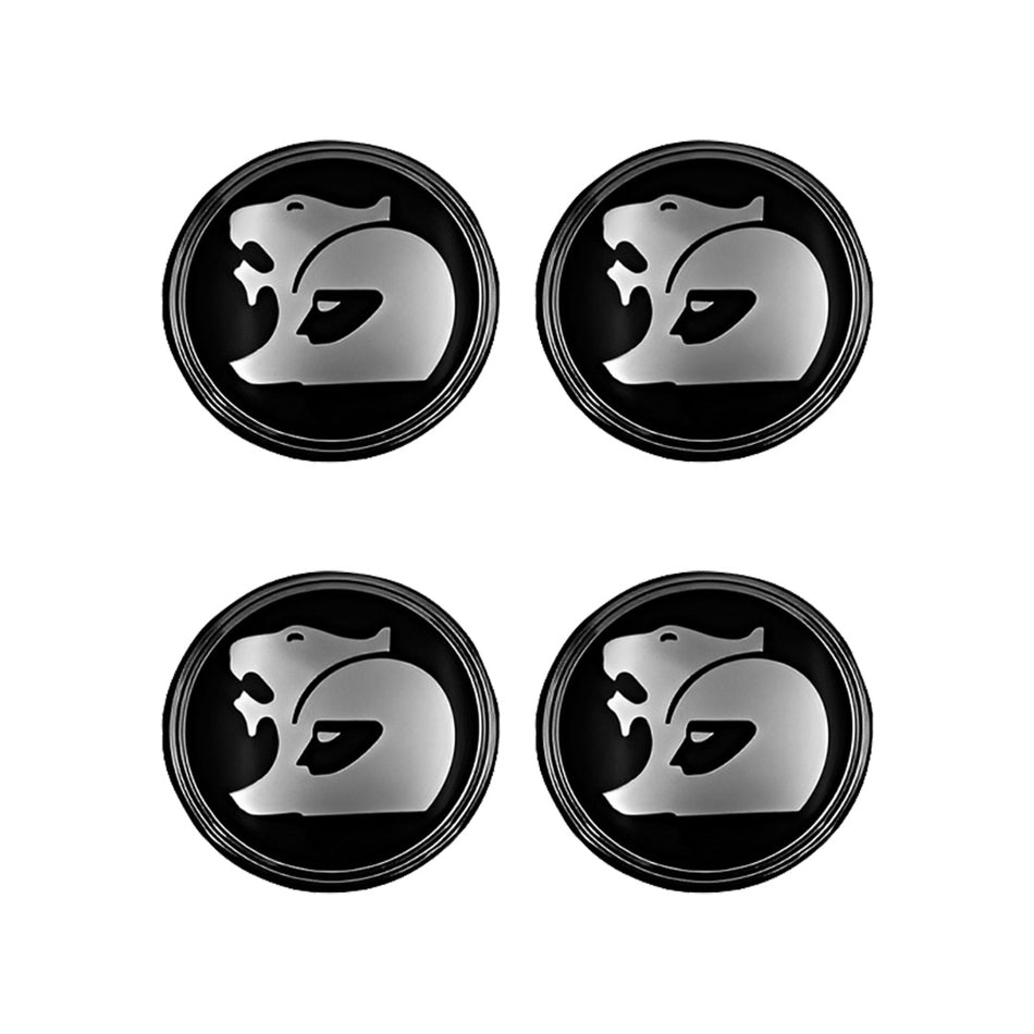 Holden Commodore VZ / VE / VF (2004 - 2017) 4 Pcs. Black Wheel Centre Caps