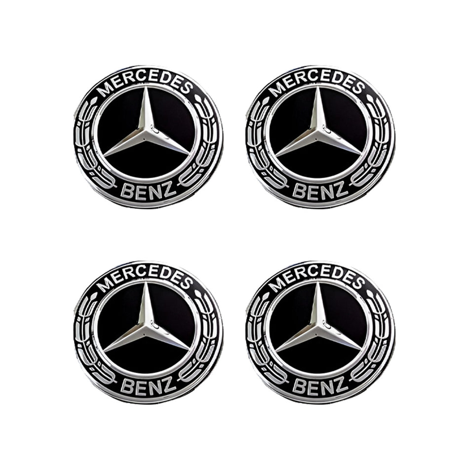 Mercedes-Benz GLA-Class X156 (2014 - 2015) 4 Pcs. 75mm Black Wheel Centre Caps