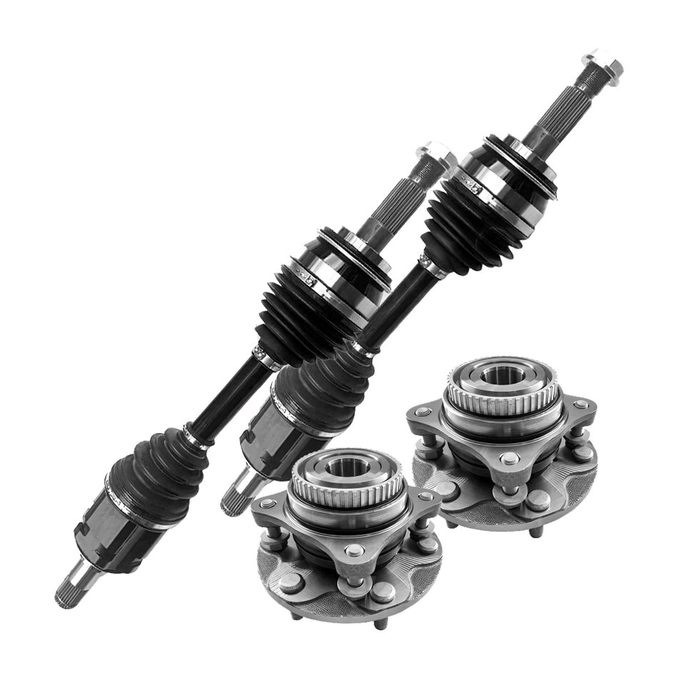 Toyota HiLux N70 GGN25R / KUN26R (2005 - 2015) Front Wheel Bearing Hubs + CV Joint Drive Shaft LH + RH