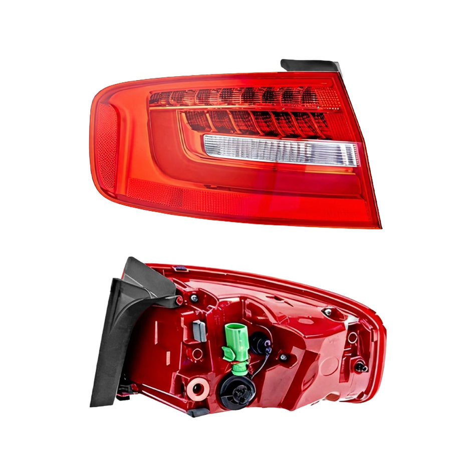Audi A4 B8 (2007 - 2015) Genuine Red / White LED Tail Lights LH + RH