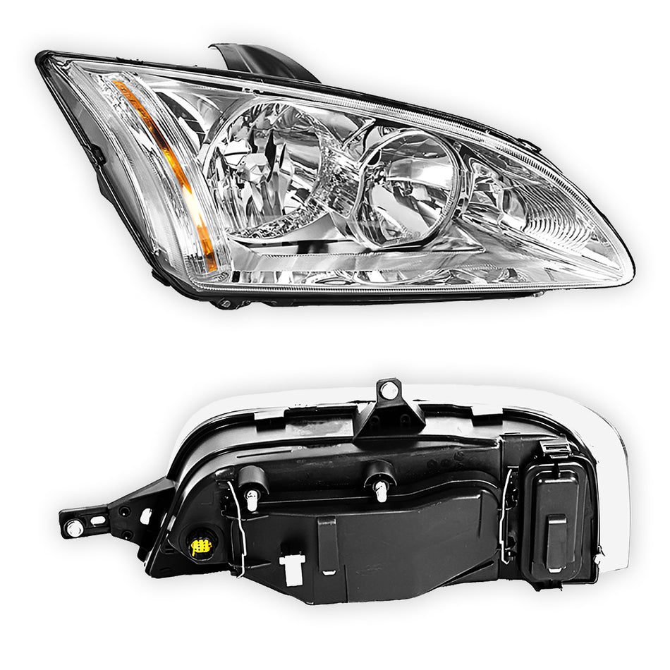Ford Focus LS / LT Emark (2005 - 2009) Chrome Headlights LH + RH