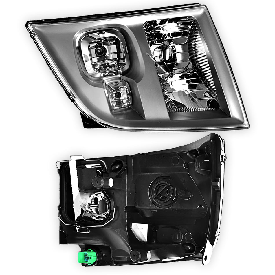 Ford Transit VM Van (2006 - 2013) Black Headlights LH + RH