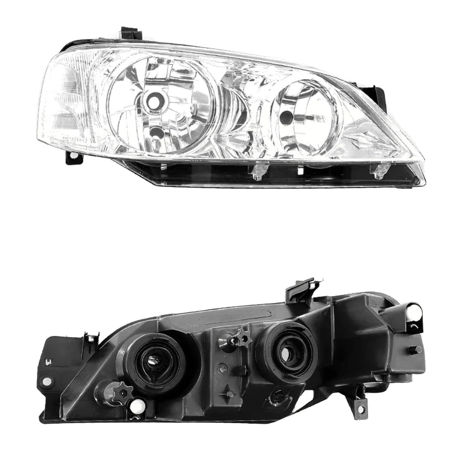 Ford Falcon BF (2005 - 2006) Chrome OEM Style Headlights LH + RH