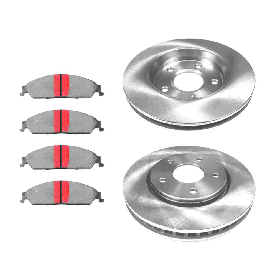 Ford Falcon BF (2005 - 2006) Front and Rear Standard Brake Rotors and Brake Pads LH + RH