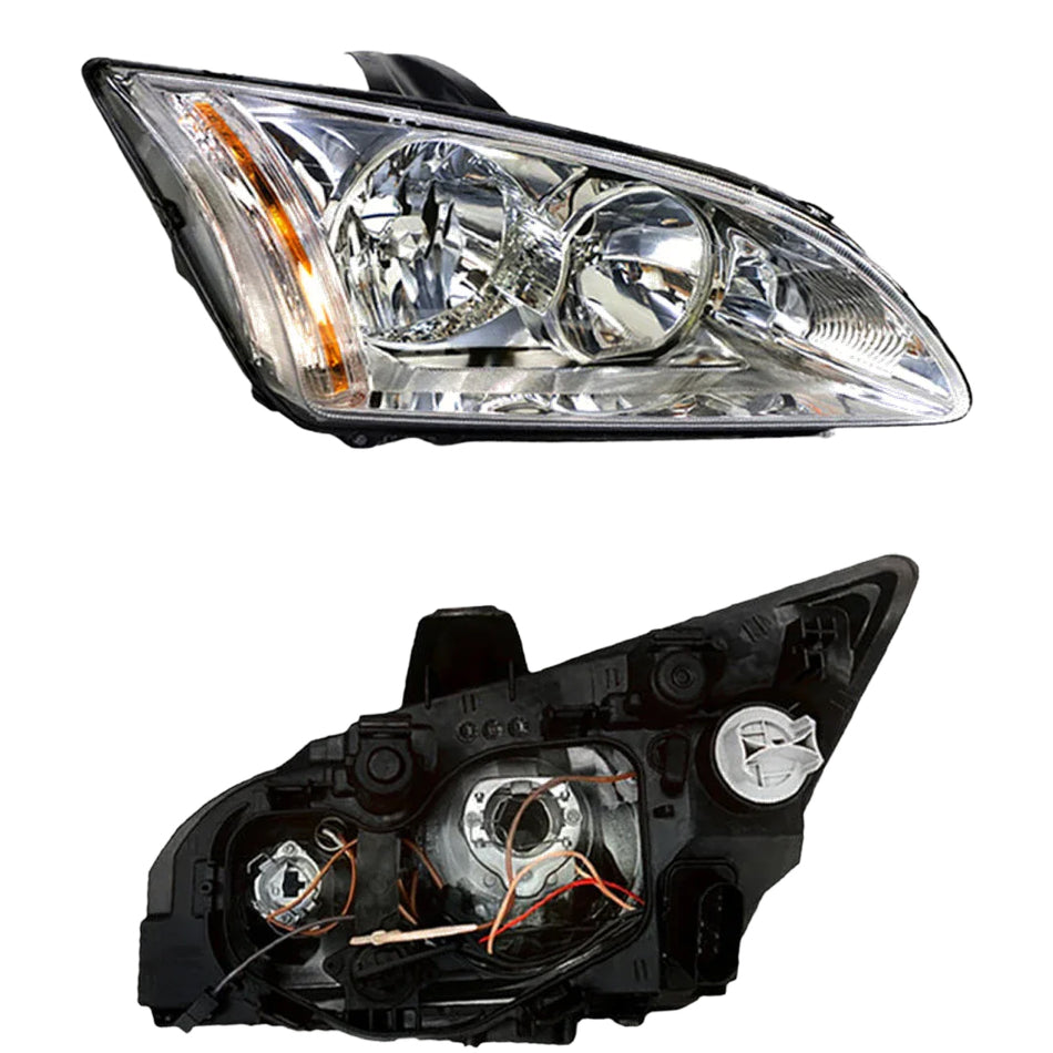 Ford Focus LS / LT (2005 - 2007) Chrome OEM Style Headlights LH + RH
