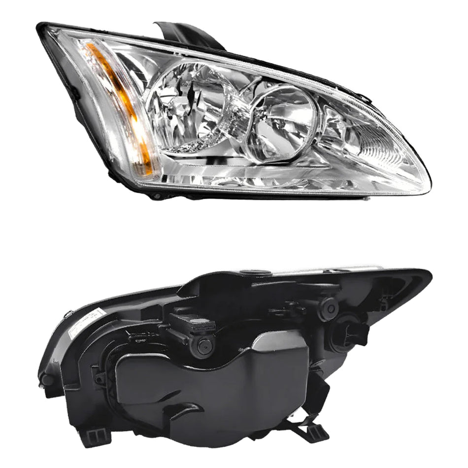 Ford Focus LS / LT (2007 - 2009) Chrome OEM Style Headlights LH + RH