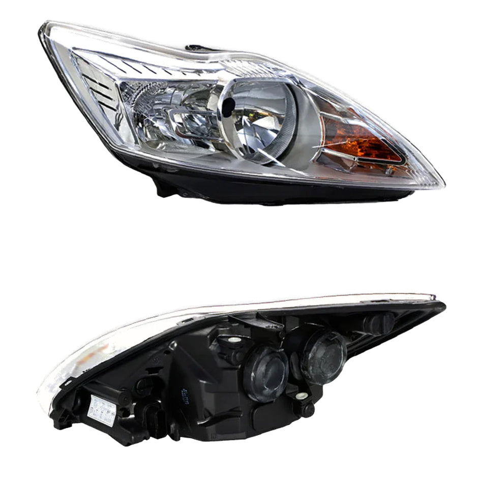 Ford Focus LV (2009 - 2011) Chrome OEM Style Headlights LH + RH