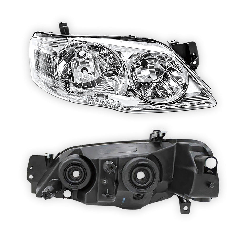 Ford Falcon BF Series 2 & 3 (2006 - 2011) Chrome / Black Headlights