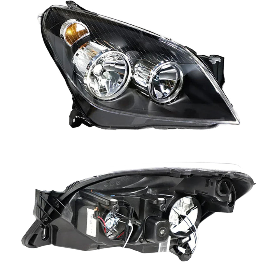 Holden Astra AH (2004 - 2010) Black OEM Style Headlights LH + RH