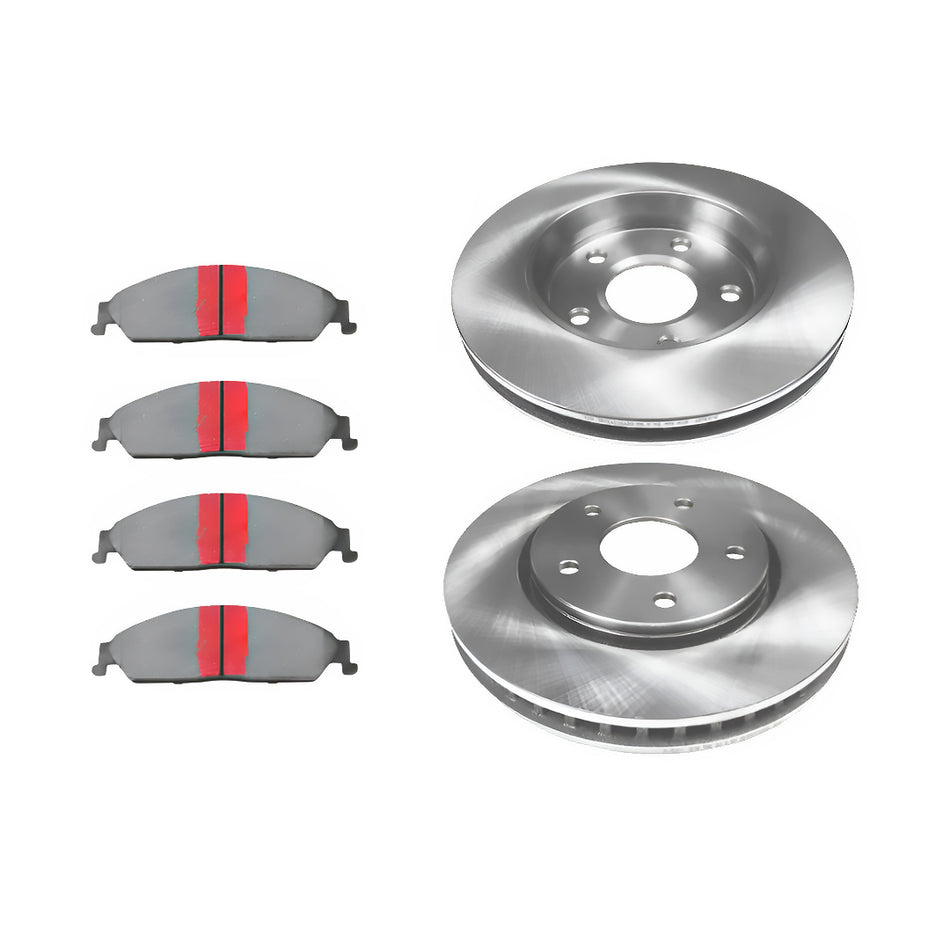 Holden Commodore VE / VF (2006 - 2017) Rear Standard Brake Rotors and Brake Pads LH + RH