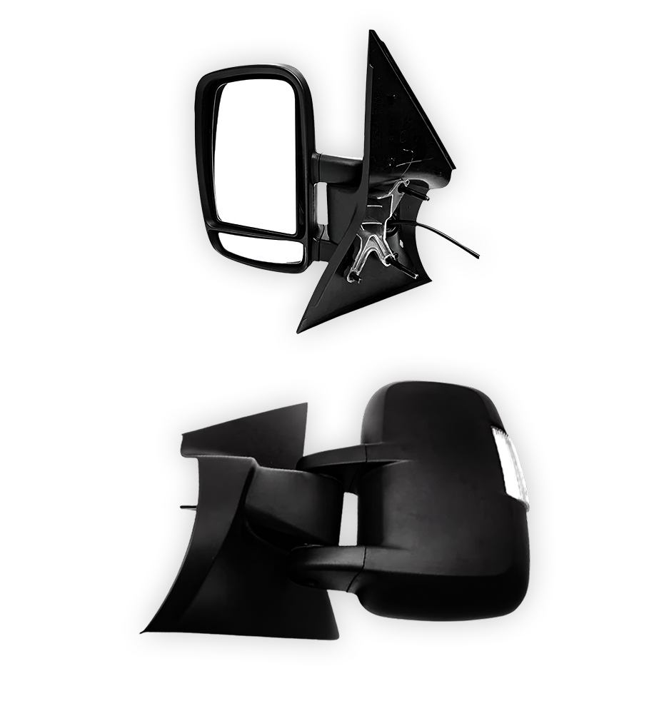 LDV V80 Van (2013 - 2024) Black Manual Door Mirrors LH + RH