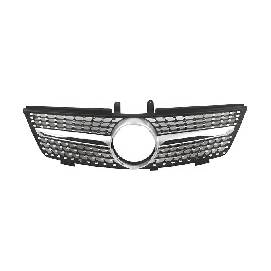 Mercedes-Benz ML-Class W164 (2005 - 2008) Silver & Black Front Bumper Cover Grille