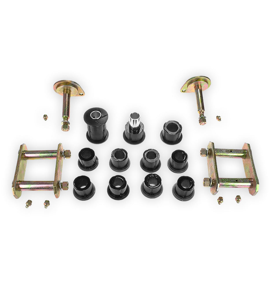 Nissan Navara D21 / D22 / 4x4 (1986 - 2016) Rear Greaseable Shackles + Pins + Bushes Kit