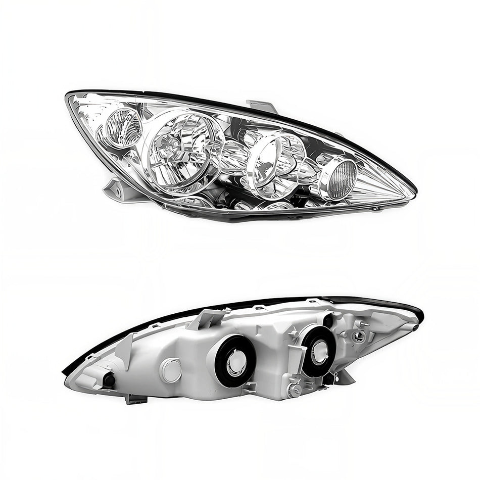Toyota Camry CV36 (2004 - 2006) Chrome Halogen OEM Style Headlights LH + RH