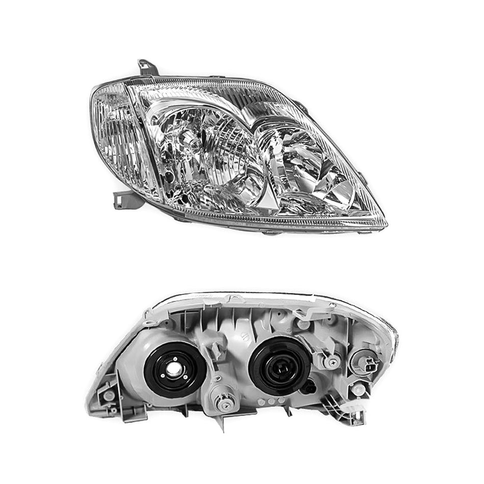Toyota Corolla E120 ZZE122 Sedan / Wagon (2001 - 2007) Headlights LH + RH