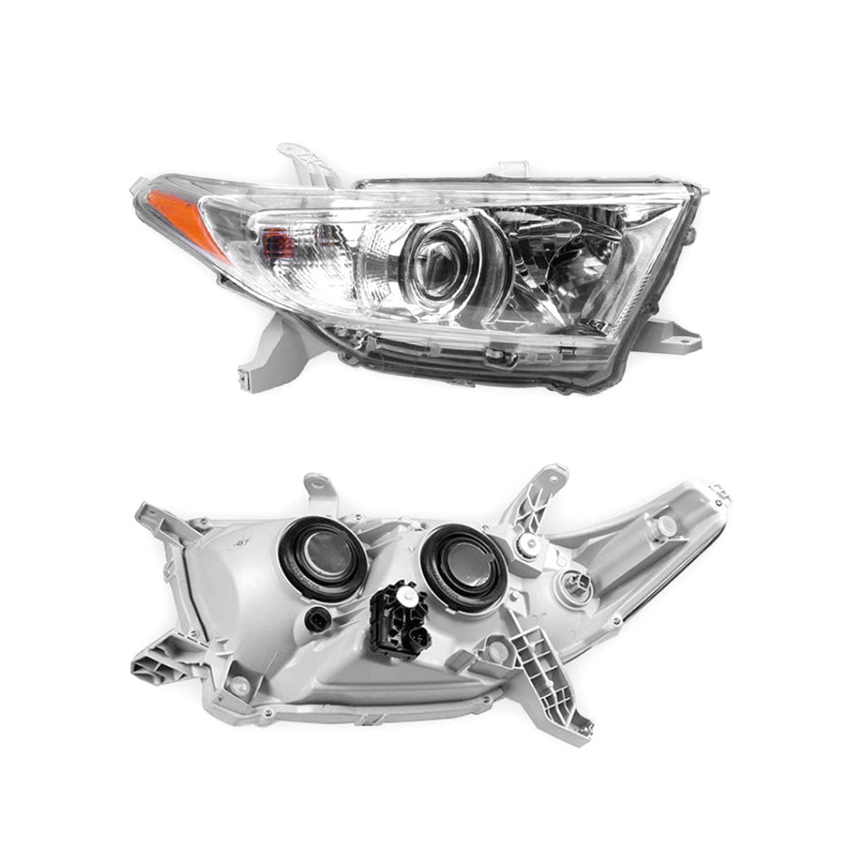 Toyota Kluger GSU40R (2010 - 2013) Chrome Halogen OEM Style Headlights LH + RH
