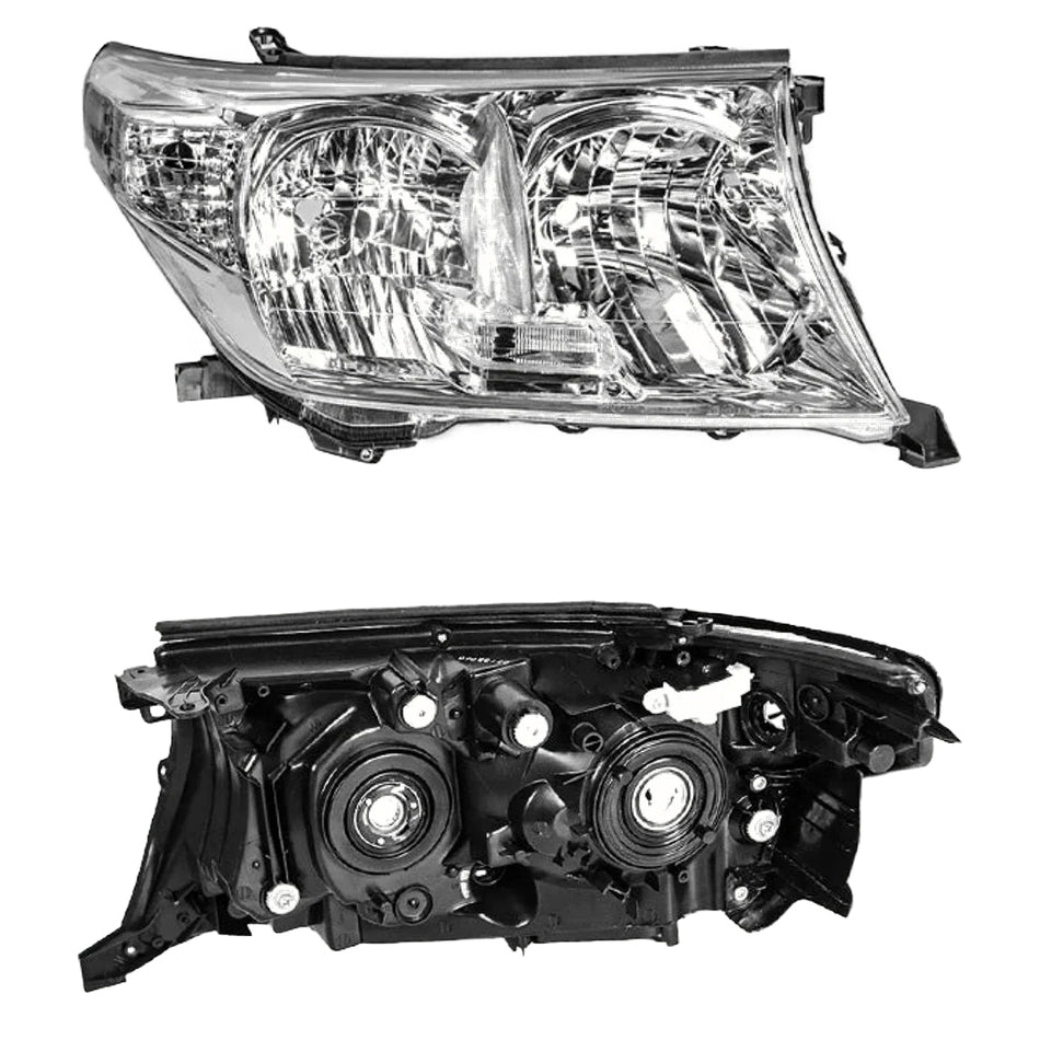 Toyota LandCruiser 200 Series (2012 - 2021) OEM Style Non-LED Non-Projector Headlights LH + RH