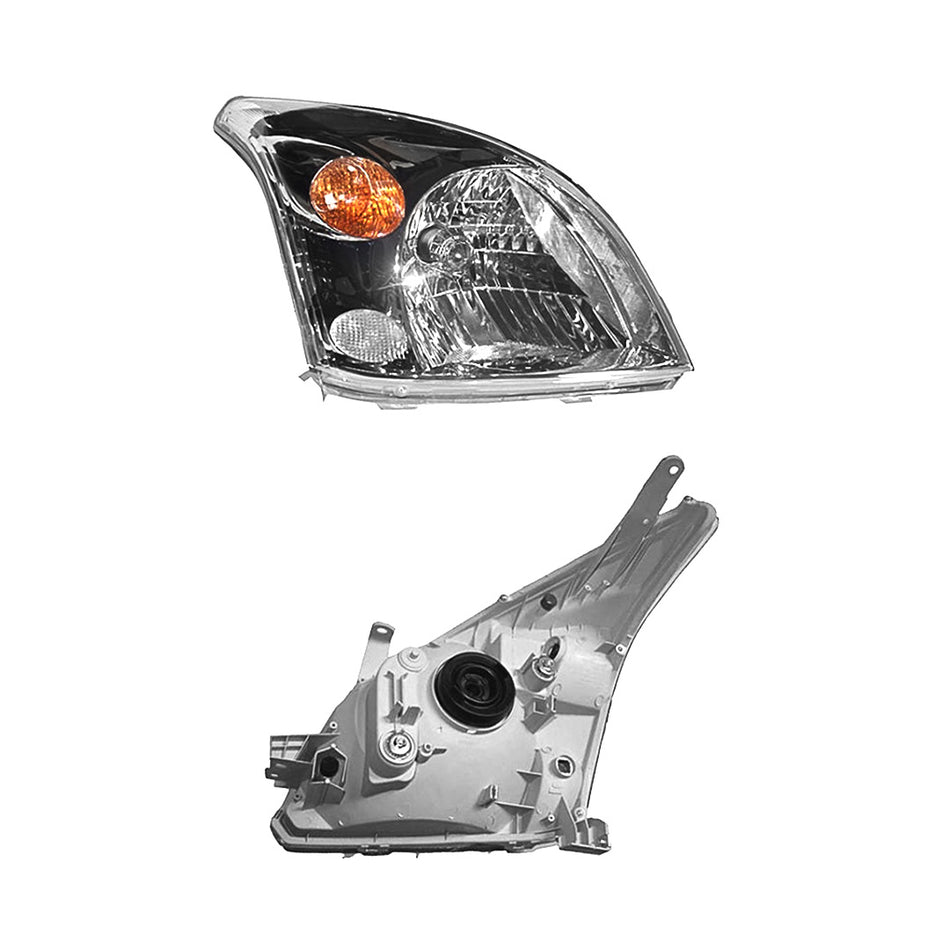 Toyota LandCruiser Prado 120 Series (2002 - 2009) Chrome Projector Headlights LH + RH