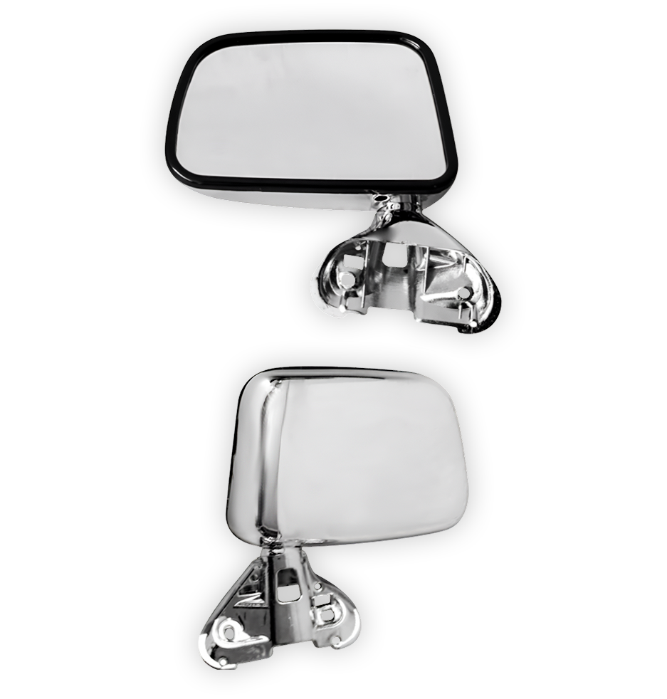 Toyota HiLux N50 / N60 (1988 - 2005) Chrome Manual Door Mirrors LH + RH