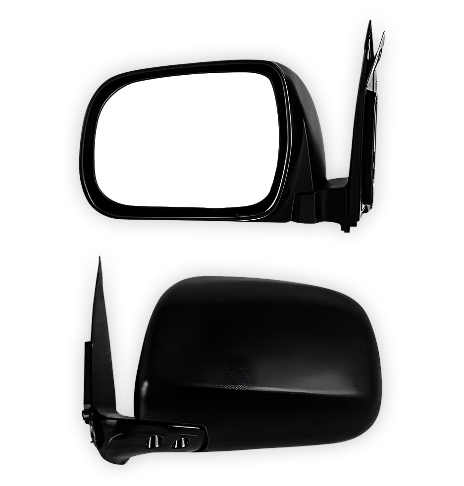 Toyota HiLux N70 (2005 - 2015) Black Manual Door Mirrors LH + RH