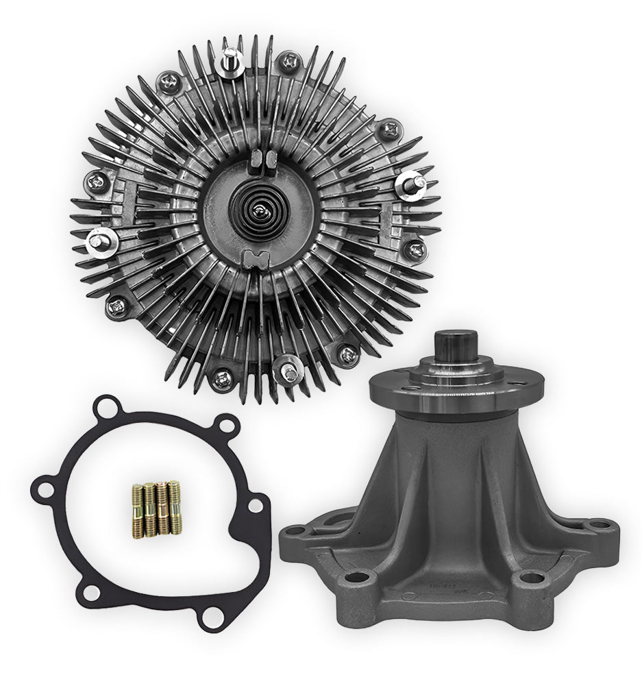 Toyota LandCruiser HJ47 / HJ60 / HJ61 / HJ75 (1980 - 1990) 4.0L Engine Water Pump + Fan Clutch & Gasket