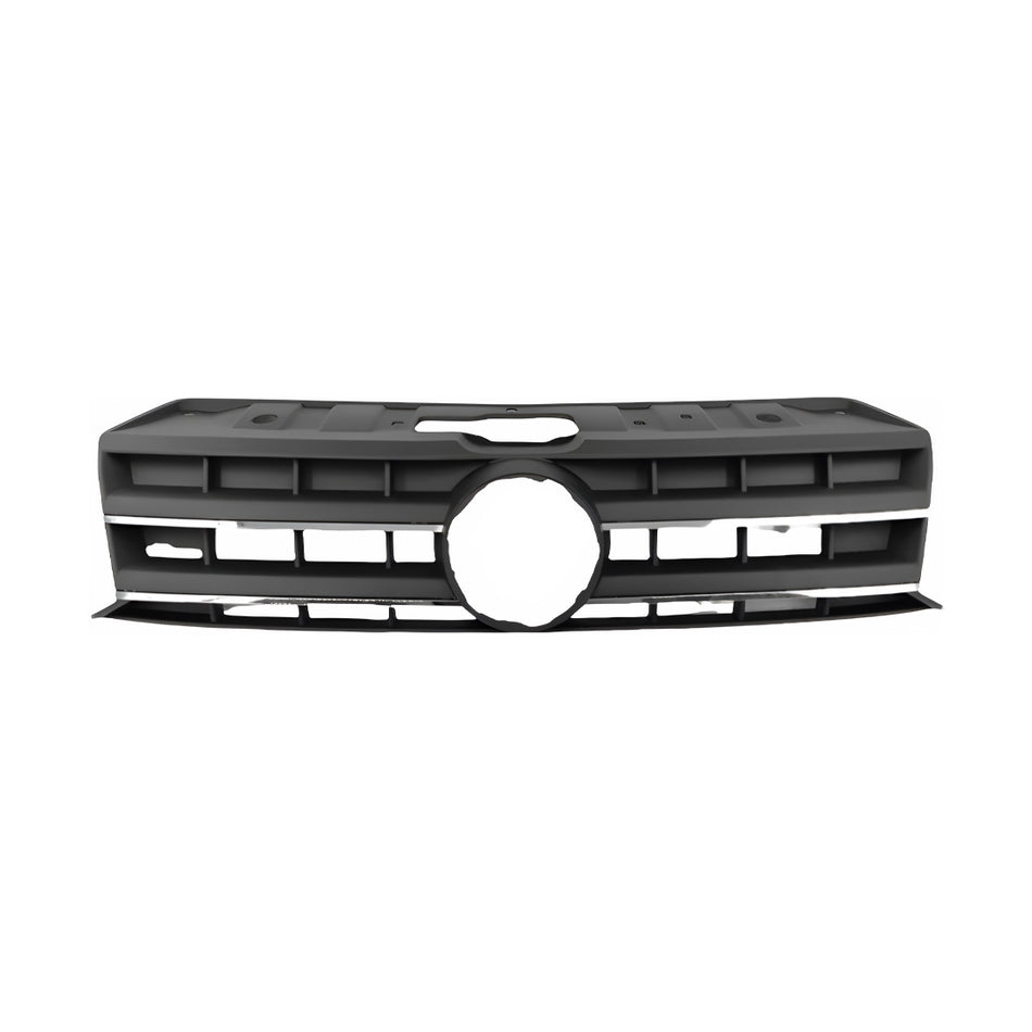 Volkswagen Amarok 2H (2010 - 2016) Matte Black + Chrome Strip Front Bumper Cover Grille