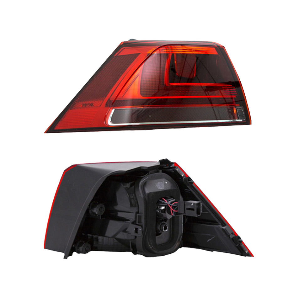 Volkswagen Golf MK7 Hatch (2013 - 2017) Tinted Non-LED OEM Style Tail Lights LH + RH