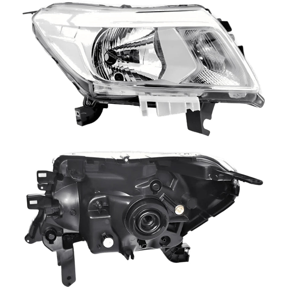 Nissan Navara D23 NP300 (2017 - 2021) Chrome LED OEM Style Headlights LH + RH
