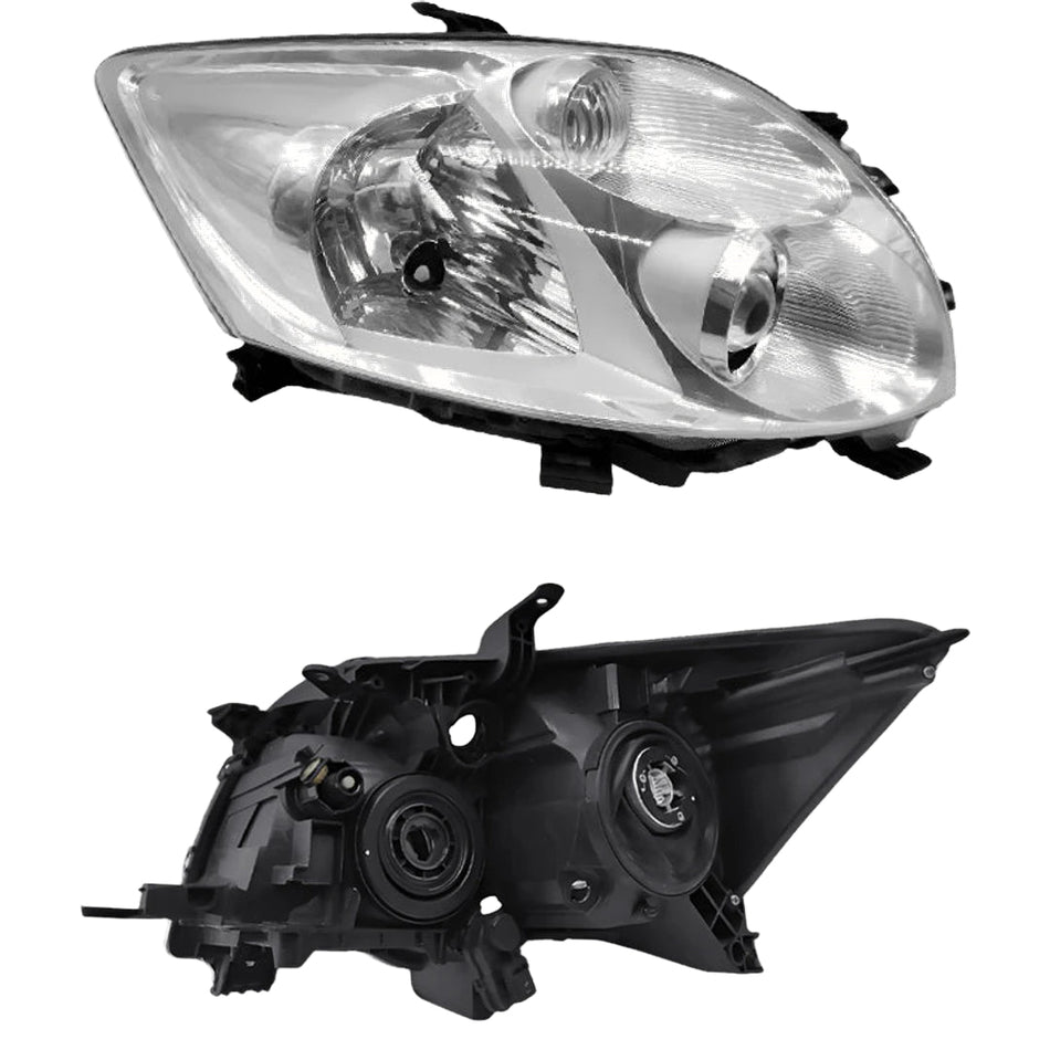 Toyota Corolla E150 (2007 - 2009) Clear Non-Xenon OEM Style Headlights LH + RH